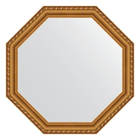 Зеркало в багетной раме, золотой акведук 61 мм, 65x65 см
