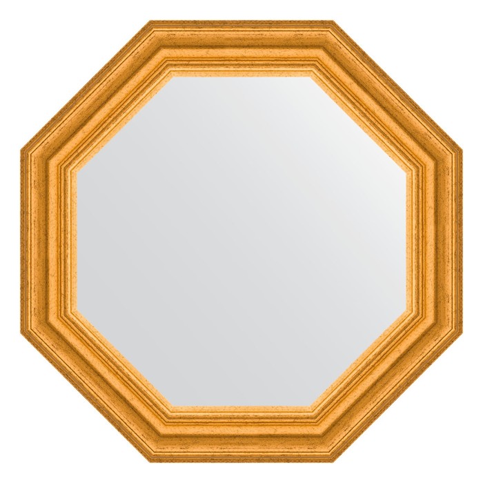 Зеркало в багетной раме, состаренное золото 67 мм, 52,6х52,6 см