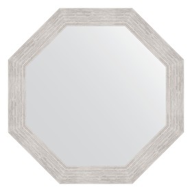 Зеркало в багетной раме, серебряный дождь 70 мм, 67x67 см