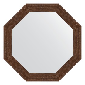 Зеркало в багетной раме, мозаика античная медь 70 мм, 67x67 см
