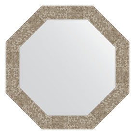Зеркало в багетной раме, соты титан 70 мм, 63,0х63,0 см