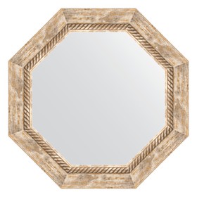 Зеркало в багетной раме, прованс с плетением 70 мм, 53,2х53,2 см