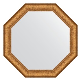 Зеркало в багетной раме, медный эльдорадо 73 мм, 68x68 см