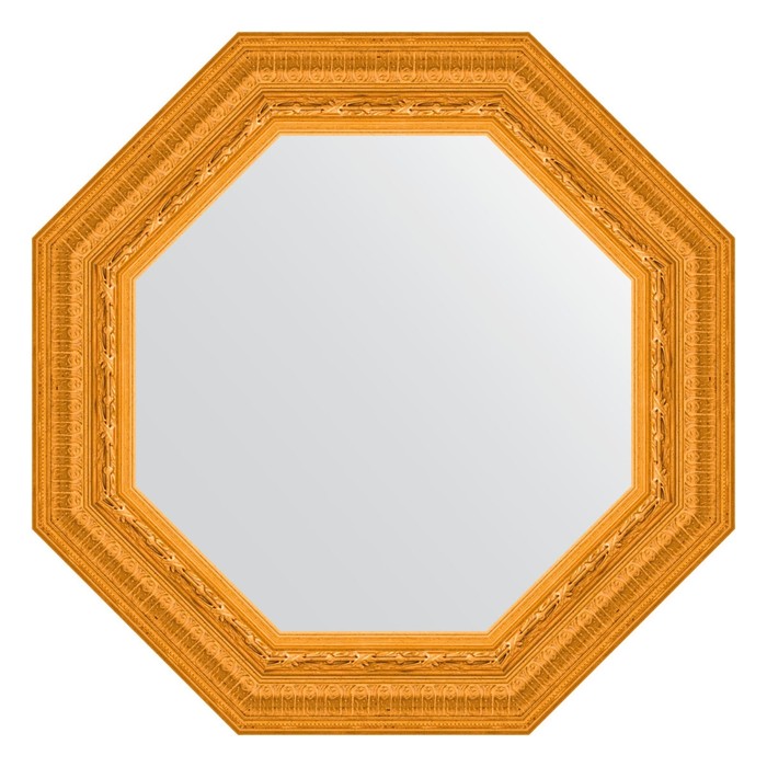Зеркало в багетной раме, сусальное золото 80 мм, 54,8х54,8 см