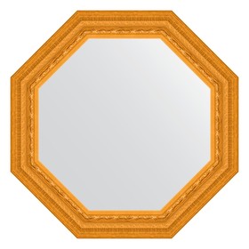 Зеркало в багетной раме, сусальное золото 80 мм, 64,8х64,8 см