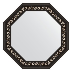 Зеркало в багетной раме, черный ардеко 81 мм, 65,0х65,0 см