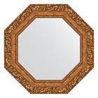 Зеркало в багетной раме, виньетка бронзовая 85 мм, 55,4х55,4 см - фото 295368343