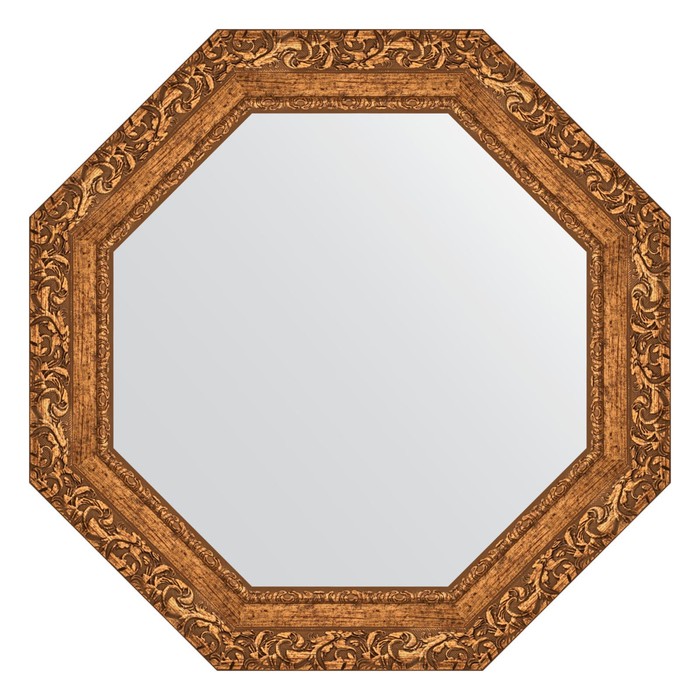 Зеркало в багетной раме, виньетка бронзовая 85 мм, 65,4х65,4 см
