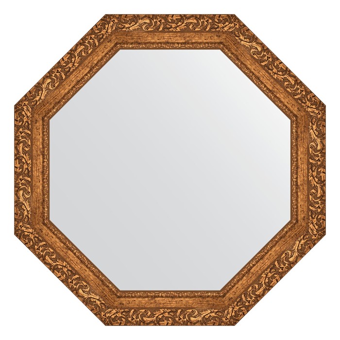 Зеркало в багетной раме, виньетка бронзовая 85 мм, 75,4х75,4 см