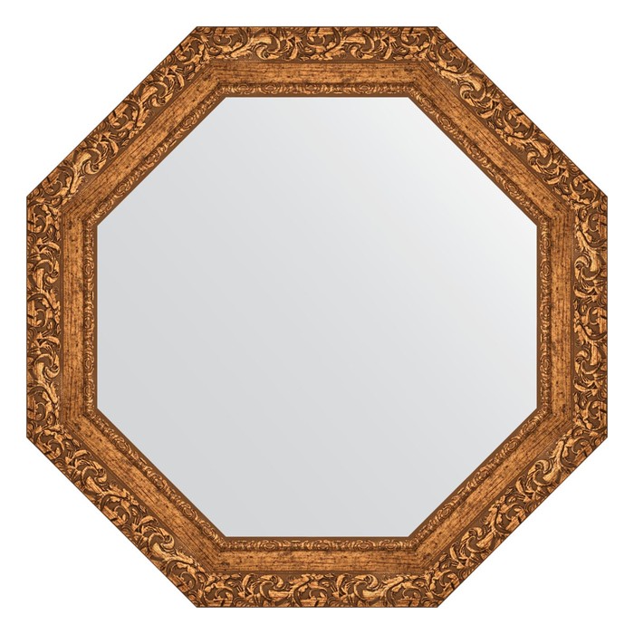 Зеркало в багетной раме, виньетка бронзовая 85 мм, 70x70 см