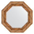 Зеркало в багетной раме, виньетка античная бронза 85 мм, 55,4х55,4 см - фото 295368375