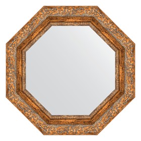 Зеркало в багетной раме, виньетка античная бронза 85 мм, 55,4х55,4 см