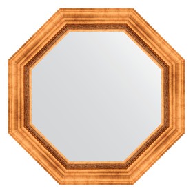 Зеркало в багетной раме, римское золото 88 мм,  66,6х66,6 см