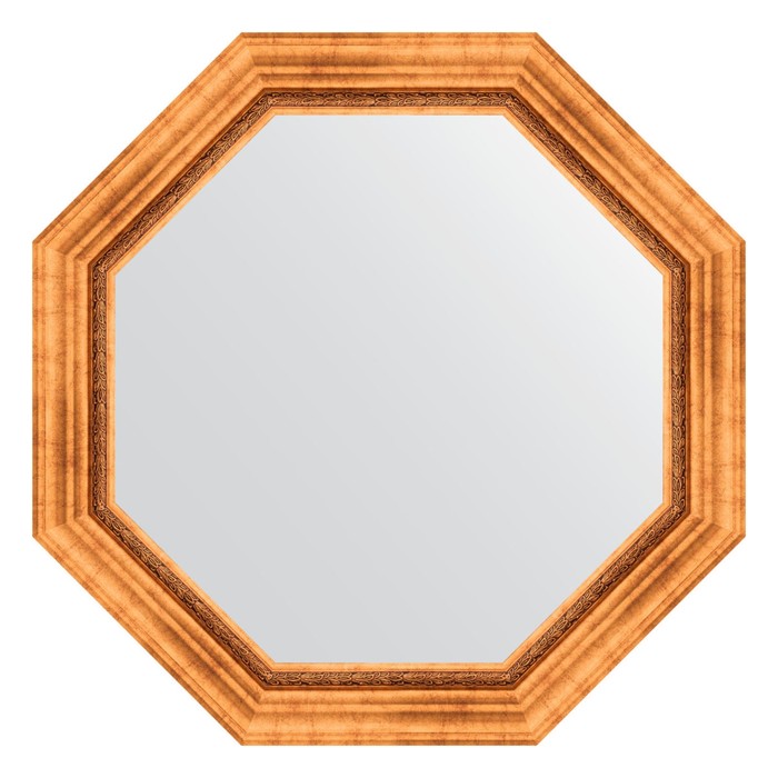 Зеркало в багетной раме, римское золото 88 мм,  76,6х76,6 см