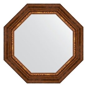 Зеркало в багетной раме, римская бронза 88 мм, 66,6х66,6 см