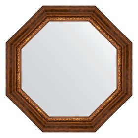 Зеркало в багетной раме, римская бронза 88 мм, 71x71 см