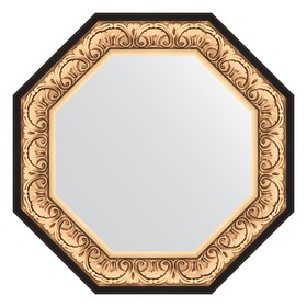 Зеркало в багетной раме, барокко золото 106 мм, 70,4х70,4 см
