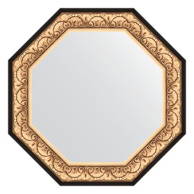 Зеркало в багетной раме, барокко золото 106 мм, 80,4х80,4 см