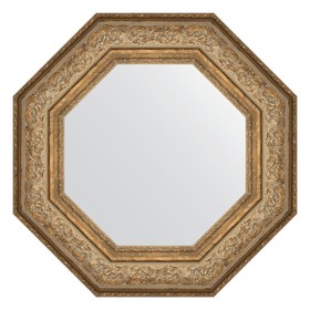Зеркало в багетной раме, виньетка античная бронза 109 мм, 60,6х60,6 см