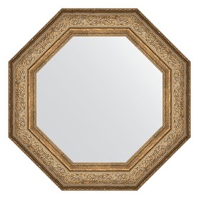 Зеркало в багетной раме, виньетка античная бронза 109 мм, 70,6х70,6 см