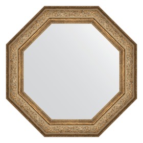 Зеркало в багетной раме, виньетка античная бронза 109 мм, 80,6х80,6 см