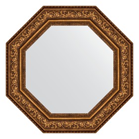 Зеркало в багетной раме, виньетка состаренная бронза 109 мм, 70,6х70,6 см