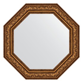 Зеркало в багетной раме, виньетка состаренная бронза 109 мм, 80,6х80,6 см