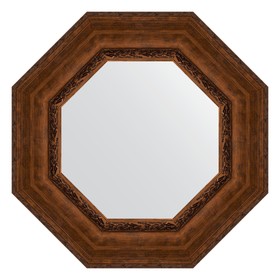 Зеркало в багетной раме, состаренная бронза с орнаментом 120 мм, 62,6х62,6 см