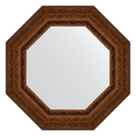 Зеркало в багетной раме, состаренная бронза с орнаментом 120 мм, 72,6х72,6 см