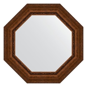 Зеркало в багетной раме, состаренная бронза с орнаментом 120 мм, 82,6х82,6 см