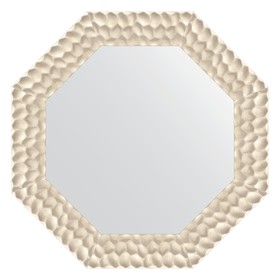 Зеркало в багетной раме, перламутровые дюны 89 мм,  67x67 см