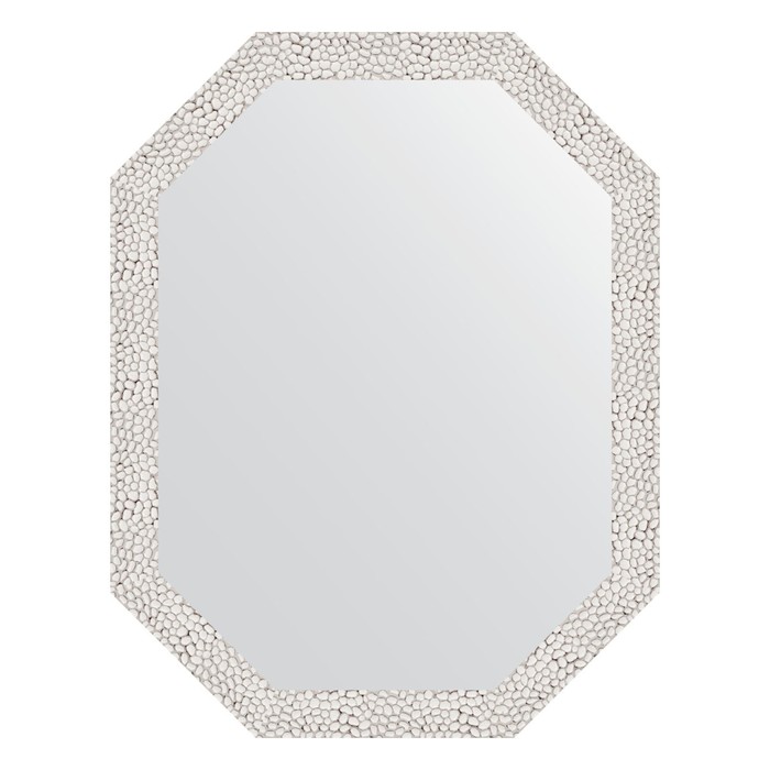 Зеркало в багетной раме, чеканка белая 46 мм, 53x68 см