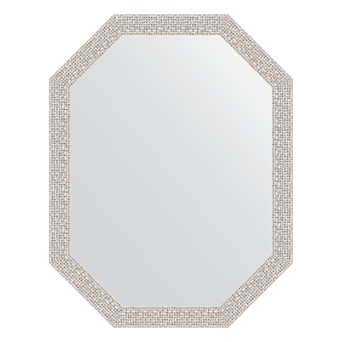 Зеркало в багетной раме, мозаика хром 46 мм, 53x68 см