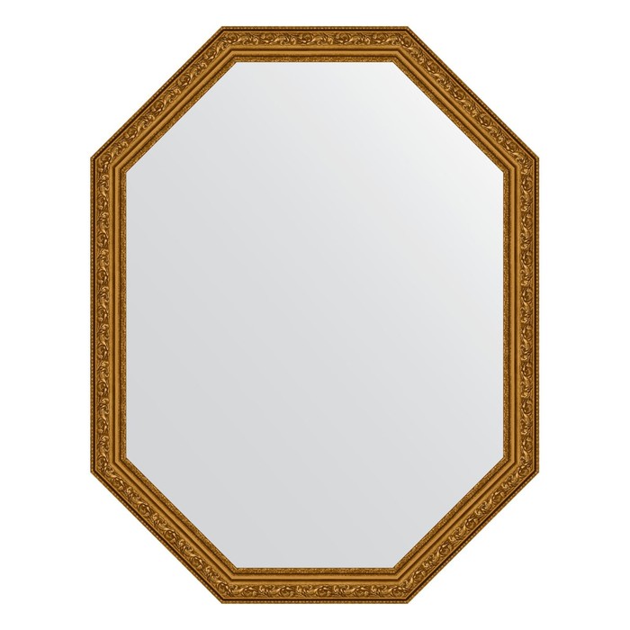 Зеркало в багетной раме, виньетка состаренное золото 56 мм, 70x90 см