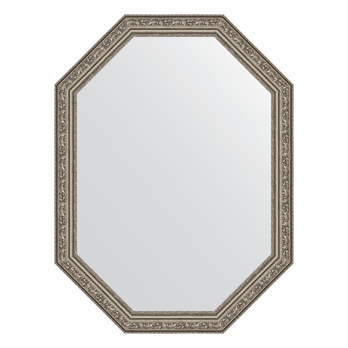 Зеркало в багетной раме, виньетка состаренное серебро 56 мм, 60x80 см - Фото 1