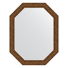 Зеркало в багетной раме, виньетка состаренная бронза 56 мм, 55x70 см