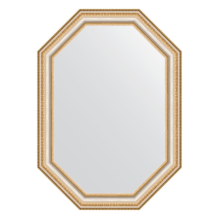 Зеркало в багетной раме, золотые бусы на серебре 60 мм, 51x71 см - Фото 1