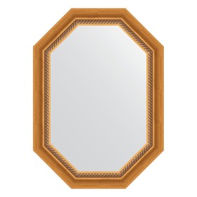 Зеркало в багетной раме, состаренное золото с плетением 70 мм, 53x73 см