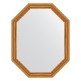Зеркало в багетной раме, состаренная бронза с плетением 70 мм, 73x93 см
