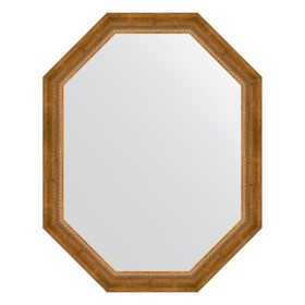 Зеркало в багетной раме, состаренная бронза с плетением 70 мм, 73x93 см