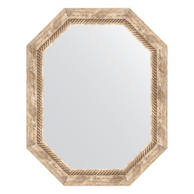 Зеркало в багетной раме, прованс с плетением 70 мм, 58x73 см