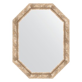 Зеркало в багетной раме, прованс с плетением 70 мм, 63x83 см