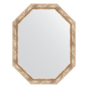 Зеркало в багетной раме, прованс с плетением 70 мм, 73x93 см