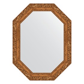 Зеркало в багетной раме, виньетка бронзовая 85 мм, 65x85 см