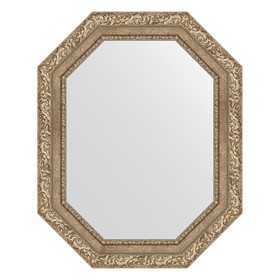 Зеркало в багетной раме, виньетка античное серебро 85 мм, 60x75 см