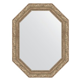 Зеркало в багетной раме, виньетка античное серебро 85 мм, 65x85 см