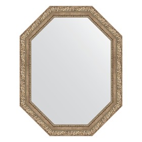 Зеркало в багетной раме, виньетка античное серебро 85 мм, 75x95 см