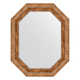 Зеркало в багетной раме, виньетка античная бронза 85 мм, 60x75 см