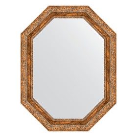 Зеркало в багетной раме, виньетка античная бронза 85 мм, 65x85 см