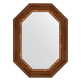 Зеркало в багетной раме, римская бронза 88 мм, 56x76 см